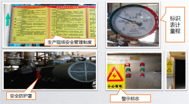 安全區(qū)域顏色區(qū)分、安全警示標(biāo)識(shí)